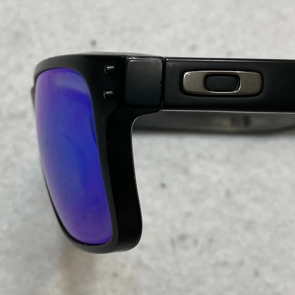 Oakley OO9102 Sunglasses Mens OS Black Holbrook Prizm Blue Mirror Square